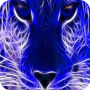 icon Blue shining leopard