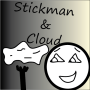 icon Stickman and Cloud