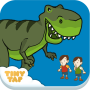 icon tiny time machine dinosaurs